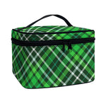 Irish Plaid Pattern Print Travel Makeup Bag
