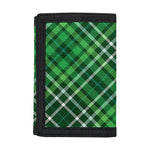 Irish Plaid Pattern Print Trifold Wallet