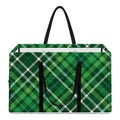 Irish Plaid Pattern Print Utility Tote Bag