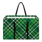 Irish Plaid Pattern Print Utility Tote Bag
