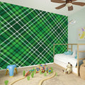 Irish Plaid Pattern Print Wall Sticker