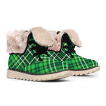 Irish Plaid Pattern Print Winter Boots