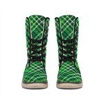 Irish Plaid Pattern Print Winter Boots