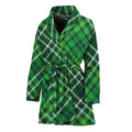 Irish Plaid Pattern Print Women's Bathrobe