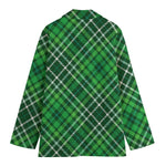 Irish Plaid Pattern Print Women's Blazer