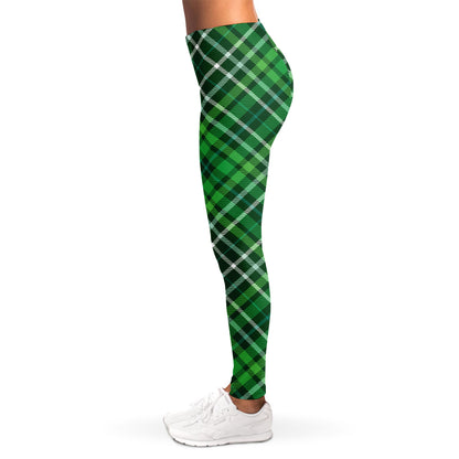 Irish Plaid Pattern Print Women's Leggings
