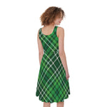Irish Plaid Pattern Print Women's Sleeveless Dress