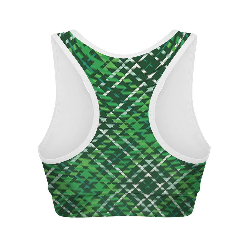 Irish Plaid Pattern Print Women's Sports Bra