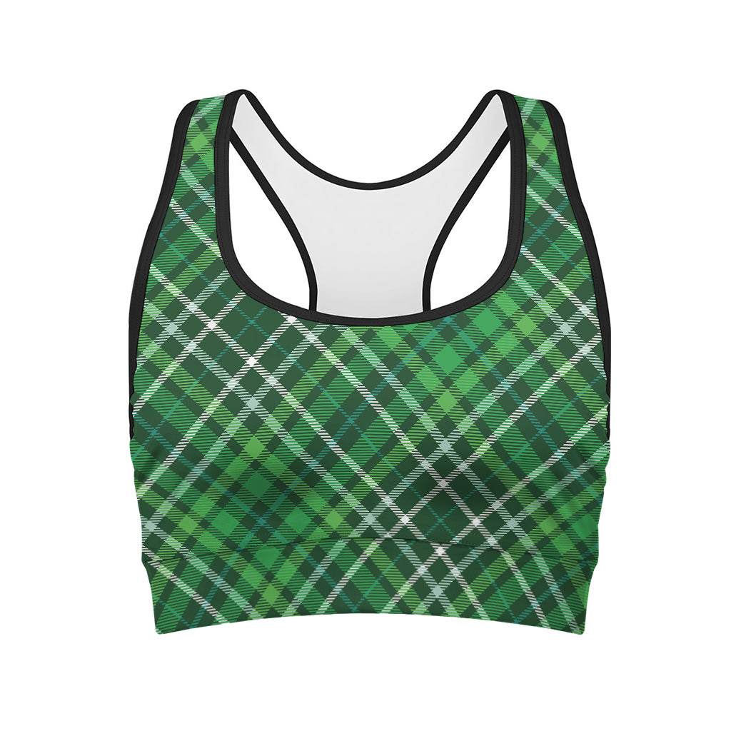 Irish Plaid Pattern Print Women's Sports Bra