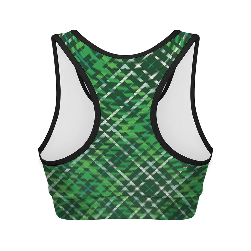 Irish Plaid Pattern Print Women's Sports Bra