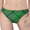 Irish Plaid Pattern Print Women's Thong