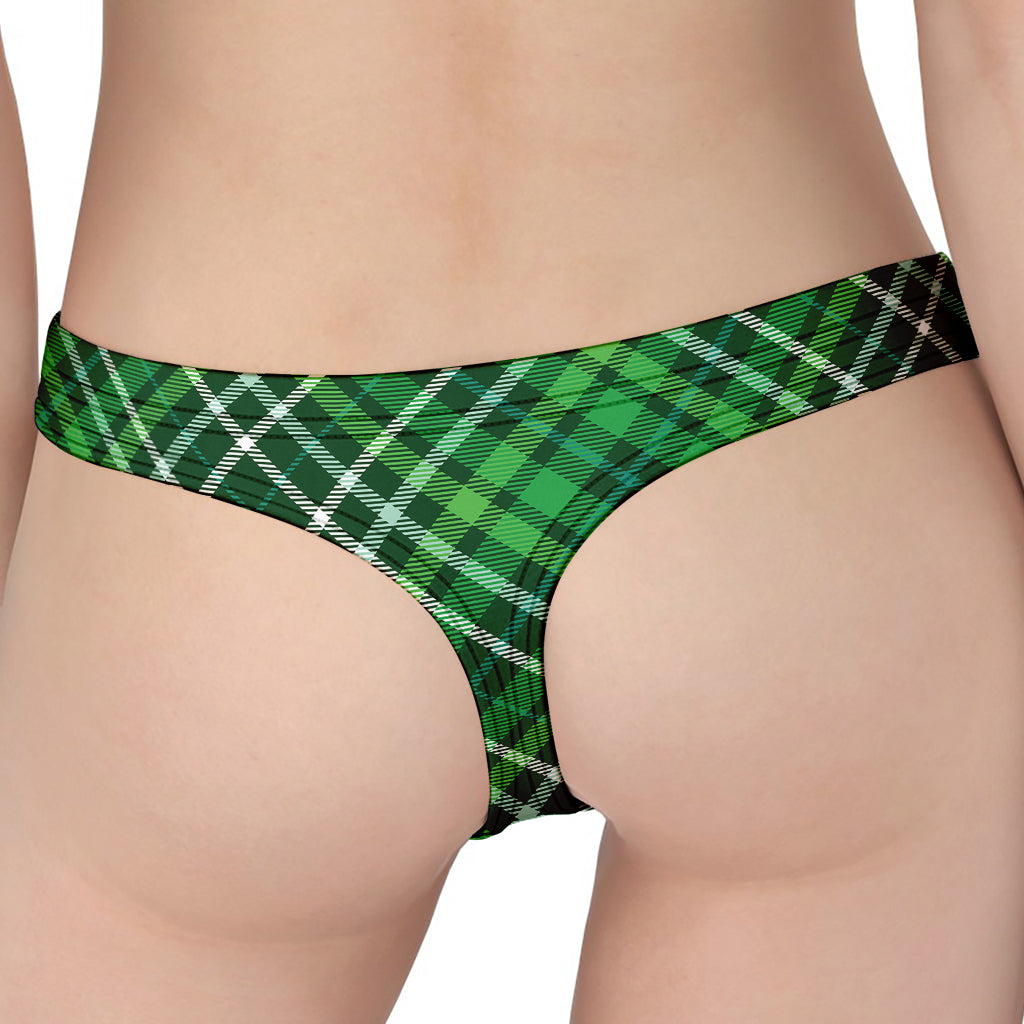 Irish Plaid Pattern Print Women's Thong