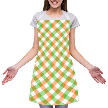 Irish Plaid Saint Patrick's Day Print Adjustable Apron