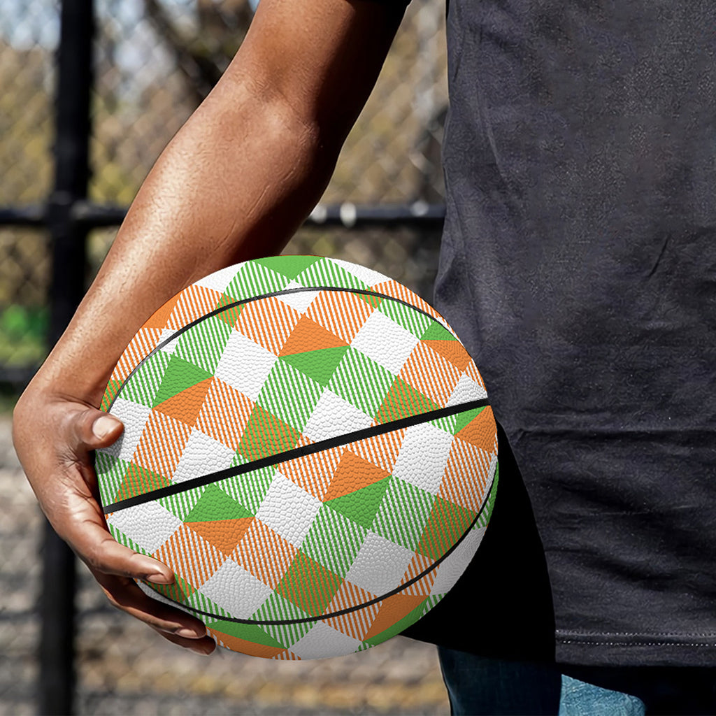 Irish Plaid Saint Patrick's Day Print Basketball