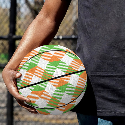 Irish Plaid Saint Patrick's Day Print Basketball
