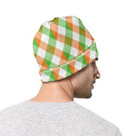 Irish Plaid Saint Patrick's Day Print Beanie