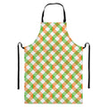 Irish Plaid Saint Patrick's Day Print Bib Apron With Pocket