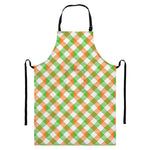 Irish Plaid Saint Patrick's Day Print Bib Apron With Pocket
