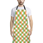 Irish Plaid Saint Patrick's Day Print Bib Apron With Pocket