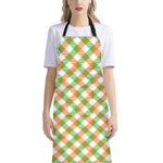 Irish Plaid Saint Patrick's Day Print Bib Apron With Pocket