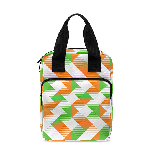Irish Plaid Saint Patrick's Day Print Bible Tote Bag