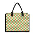 Irish Plaid Saint Patrick's Day Print Canvas Tote Bag