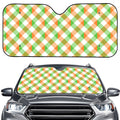 Irish Plaid Saint Patrick's Day Print Car Windshield Sun Shade