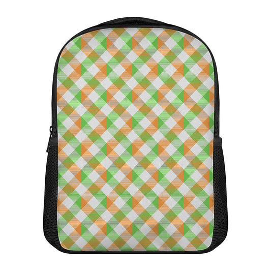 Irish Plaid Saint Patrick's Day Print Casual Backpack