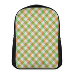 Irish Plaid Saint Patrick's Day Print Casual Backpack