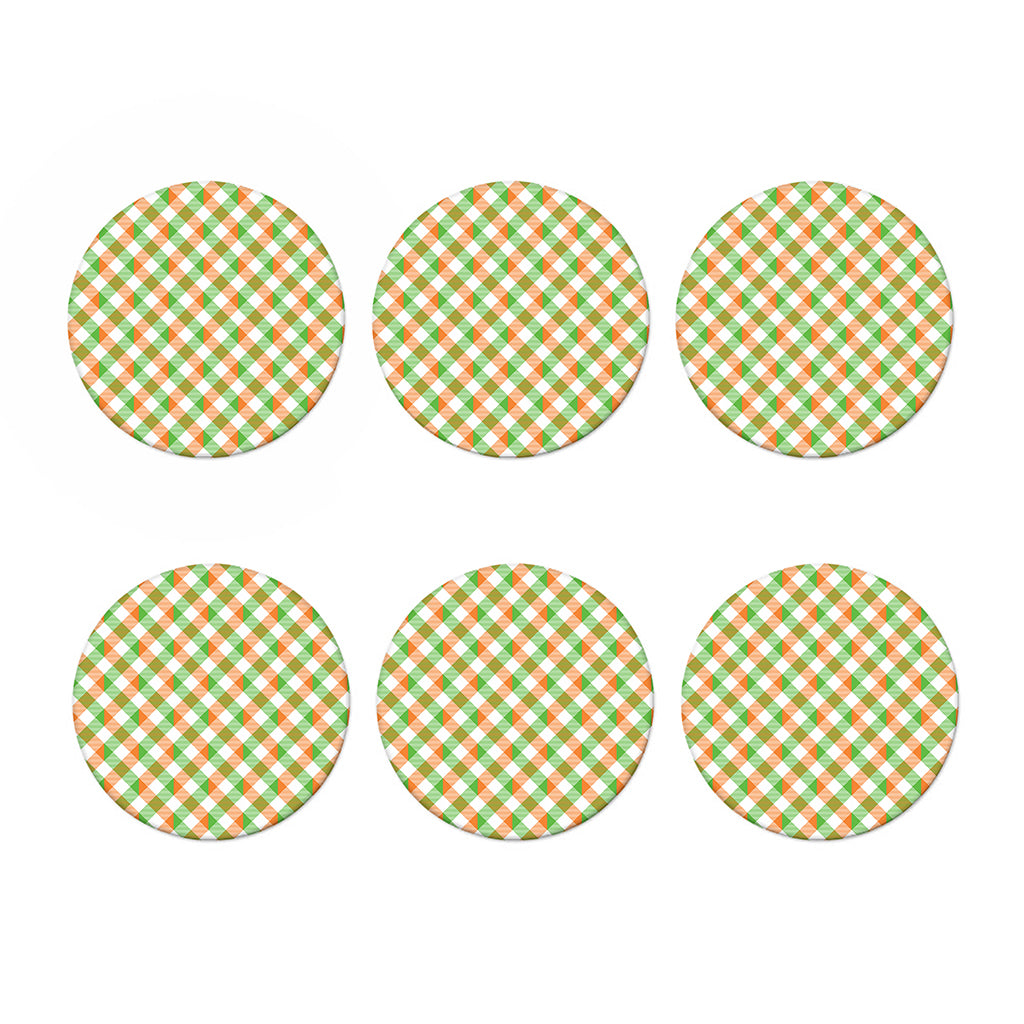 Irish Plaid Saint Patrick's Day Print Coaster Set