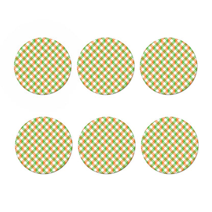 Irish Plaid Saint Patrick's Day Print Coaster Set