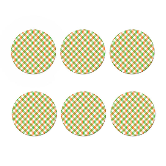 Irish Plaid Saint Patrick's Day Print Coaster Set