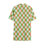Irish Plaid Saint Patrick's Day Print Cotton Hawaiian Shirt