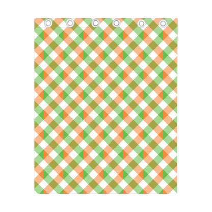 Irish Plaid Saint Patrick's Day Print Curtain