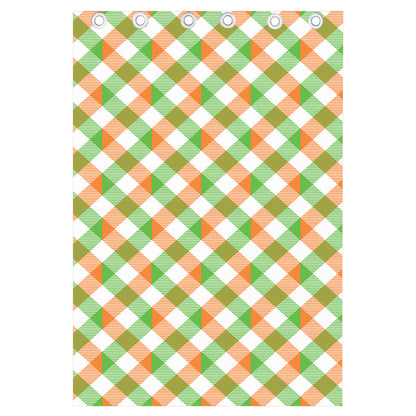 Irish Plaid Saint Patrick's Day Print Curtain
