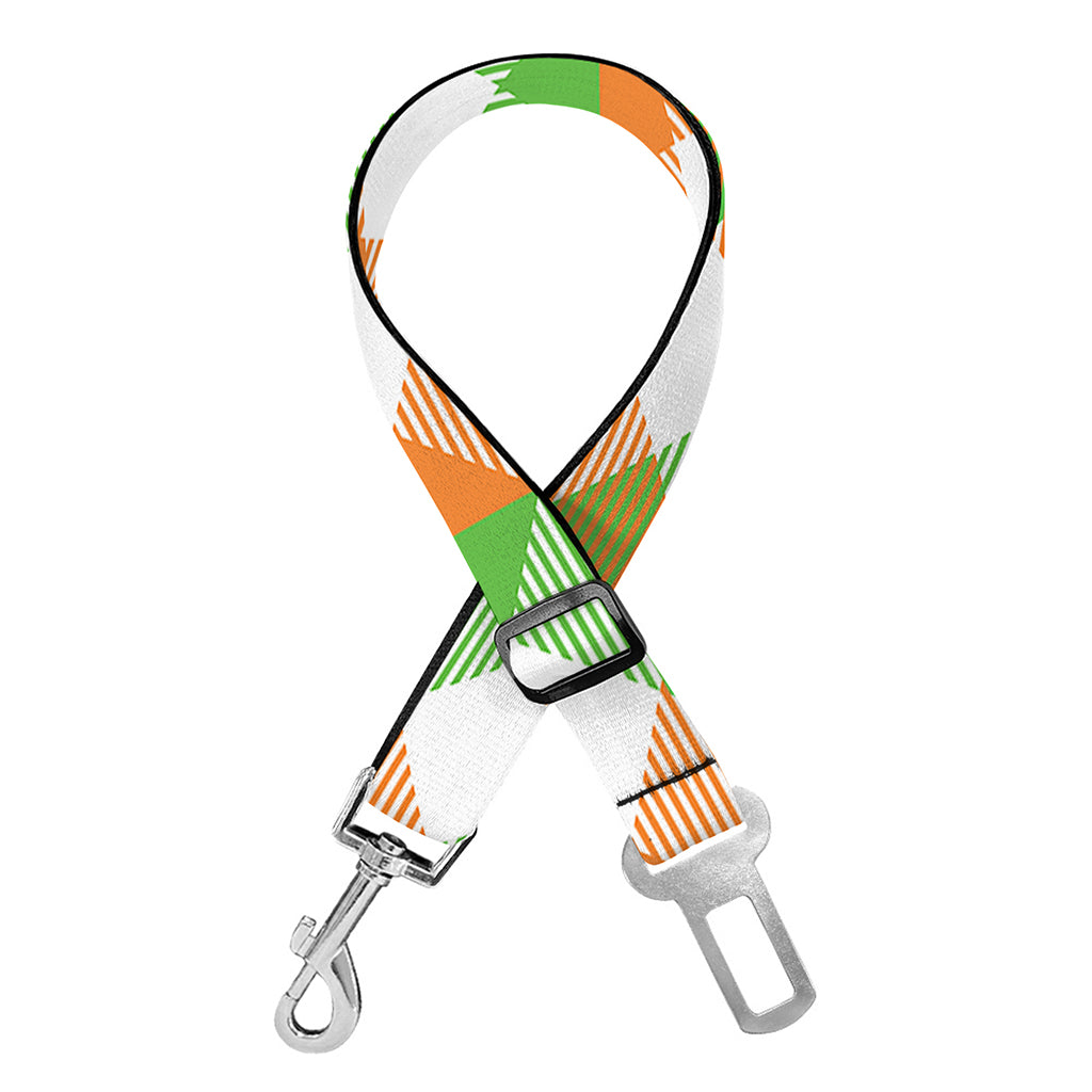 Irish Plaid Saint Patrick's Day Print Dog Seat Belt