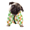 Irish Plaid Saint Patrick's Day Print Dog Zip Up Hoodie