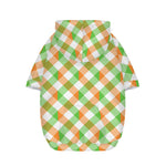 Irish Plaid Saint Patrick's Day Print Dog Zip Up Hoodie