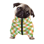 Irish Plaid Saint Patrick's Day Print Dog Zip Up Jacket