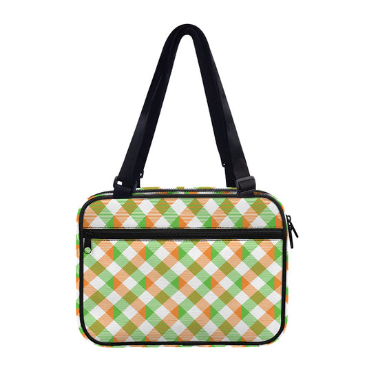 Irish Plaid Saint Patrick's Day Print Double Strap Bible Bag