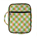 Irish Plaid Saint Patrick's Day Print Front Pocket Bible Bag