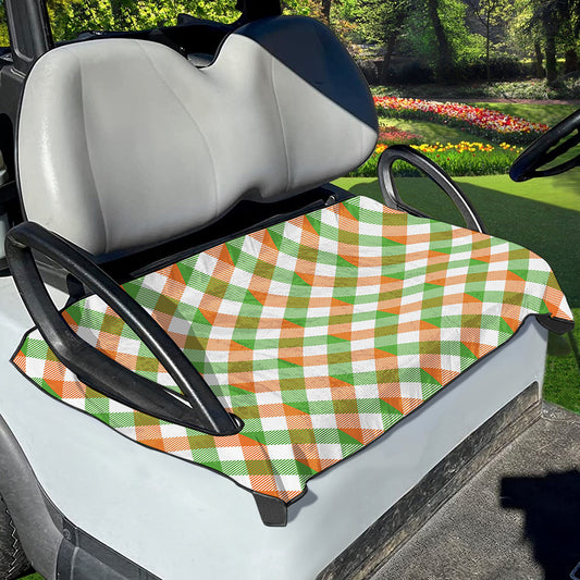 Irish Plaid Saint Patrick's Day Print Golf Cart Seat Cover