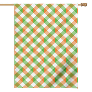 Irish Plaid Saint Patrick's Day Print House Flag