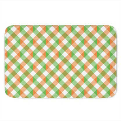 Irish Plaid Saint Patrick's Day Print Indoor Door Mat