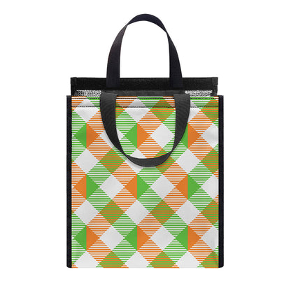 Irish Plaid Saint Patrick's Day Print Insulated Lunch Tote