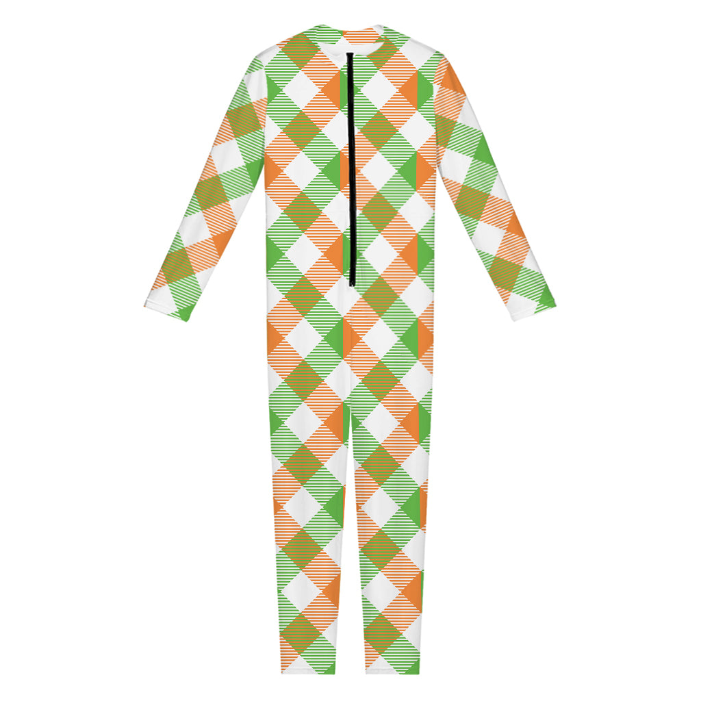 Irish Plaid Saint Patrick's Day Print Jumpsuit