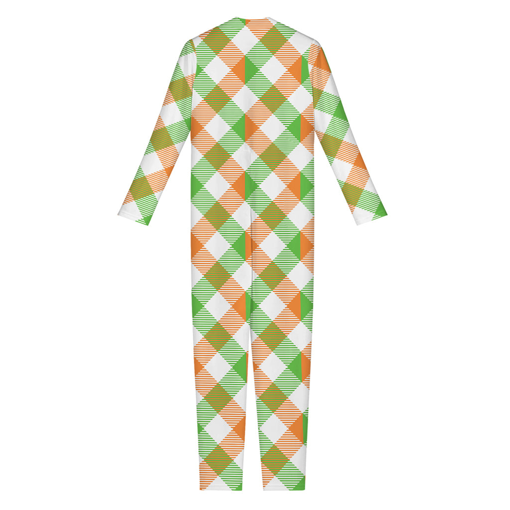 Irish Plaid Saint Patrick's Day Print Jumpsuit