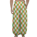 Irish Plaid Saint Patrick's Day Print Lantern Pants