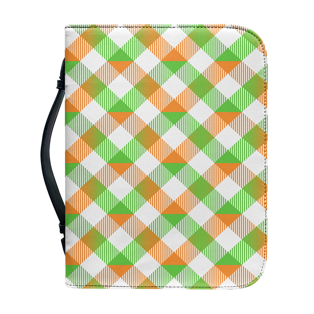 Irish Plaid Saint Patrick's Day Print Leather Bible Cover