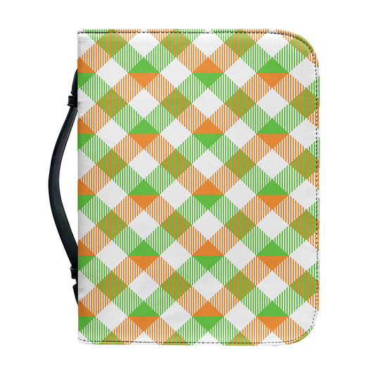 Irish Plaid Saint Patrick's Day Print Leather Bible Cover